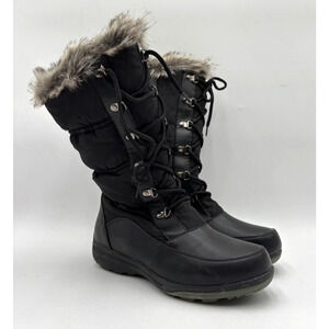 Wanderlust T15623 Women's NWB Lace Up Zip Winter Boots Black US Size 7W